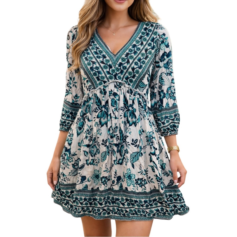 BTFBM Flowy Boho Floral Dress – Size Small